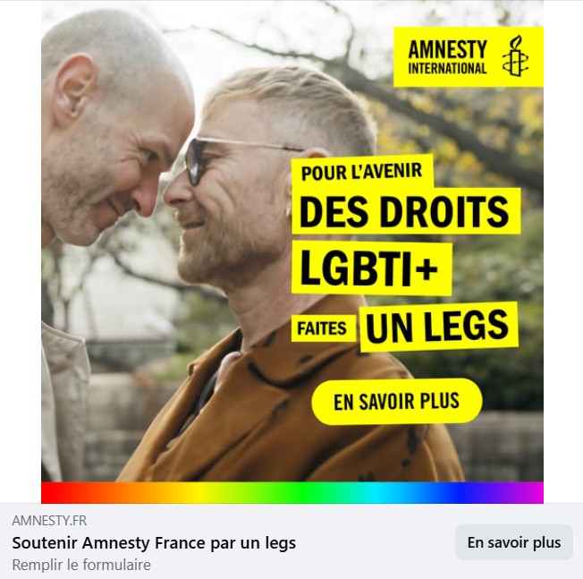 Visuel de campagne LGBT Amnesty International