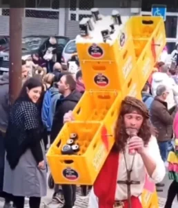 Christ distributeur de bières