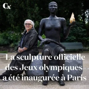 Sculpture officielle JO Paris femme black